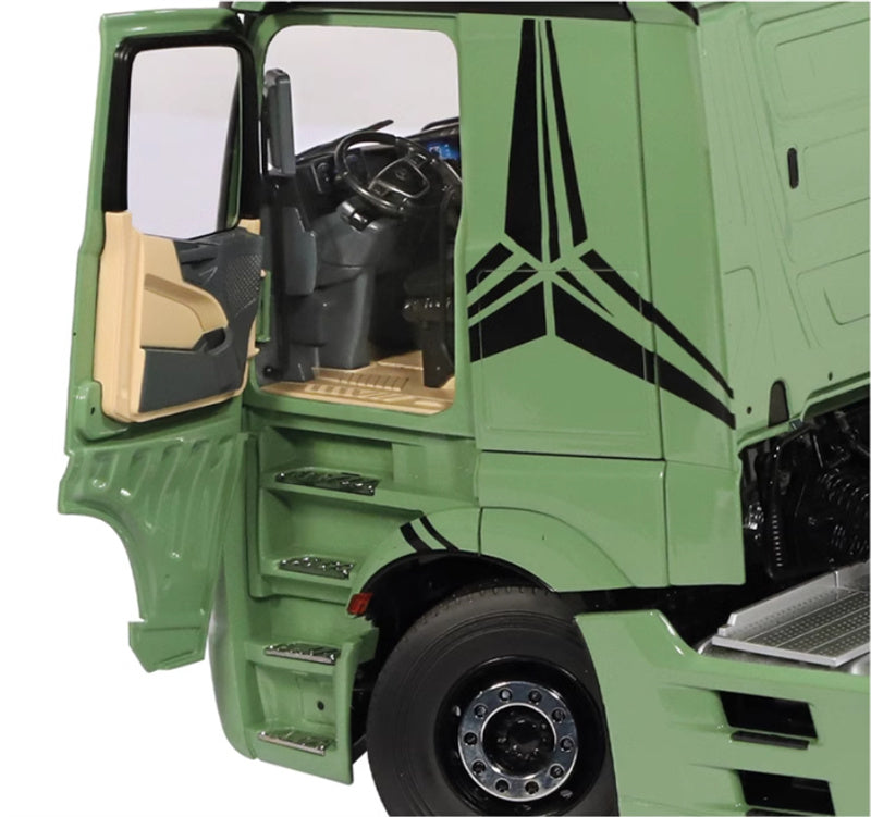 NZG Mercedes Benz Actros Lohr Green Benz logo + double-layer trailer KIT 1:18 DIECAST Truck Lorry