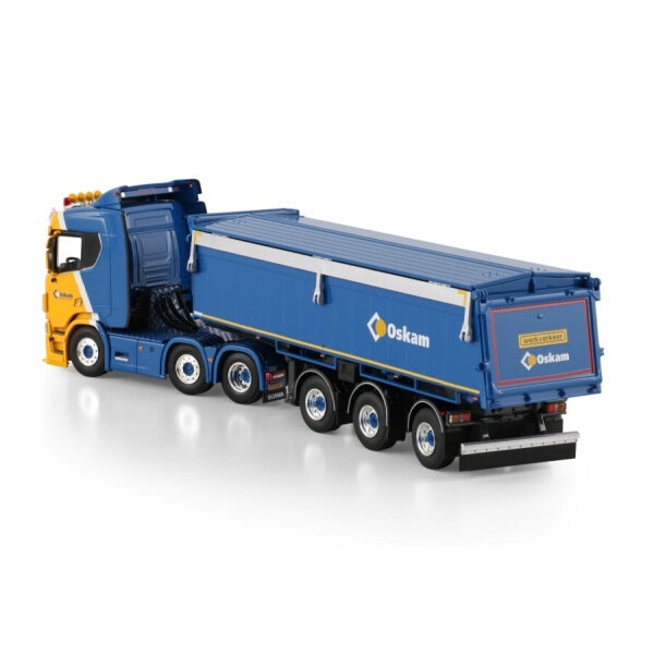 1:50 SCANIA OSKAM R CR20N 6X2 STEER TIPPER TRAILER 3 AXLE WSI   Diecast Model