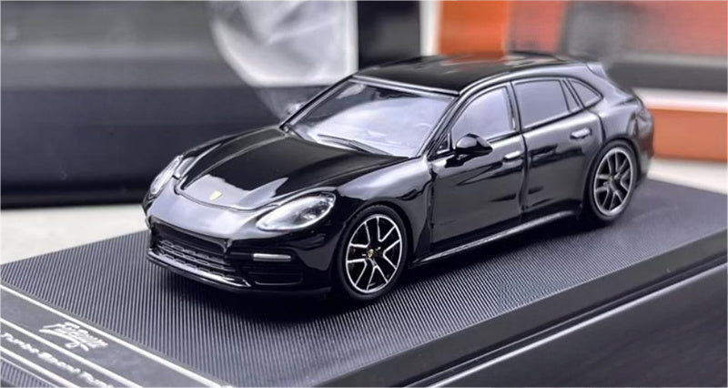 Furuya Porsche Panamera Black Hunting Edition 1:64 car Pre-built Model view1