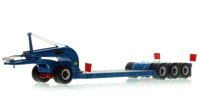 1:50 Talbert  1960s 60-Ton Cableneck Lowbed w/ Single-Axle Dolly Heavy Haul Replicas  Sapphire Blue Diecast Model