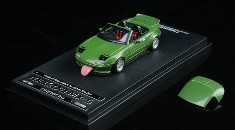 1:64 Mazda MX-5 Metallic Green TIMEMICRO Limited Edition 999PCS ONLY DIECAST Civil Car Model