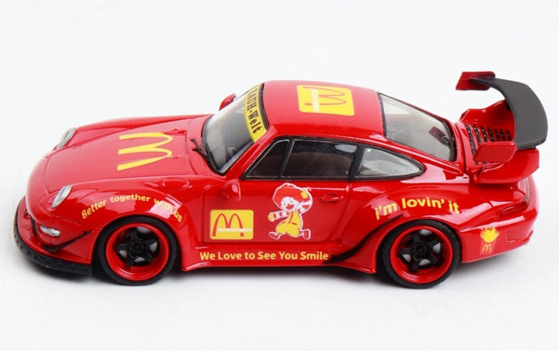 1:64 PORSCHE 993  Standard Red DECODE Limited Edition 699PCS ONLY DIECAST Model