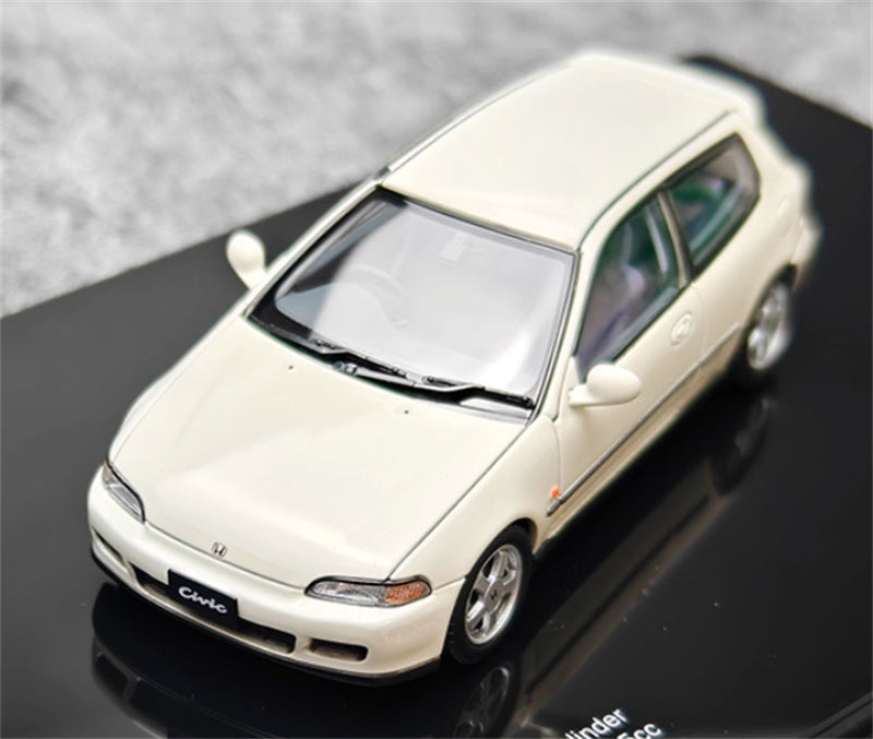 LCD-MODELS Honda Civic SiR II EG6 Fully open white 1:43 Car Pre-built Model view9