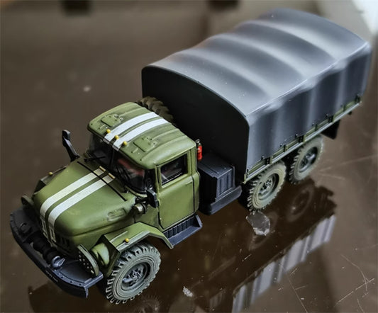 PANZERKAMPF ZIL-131 Ukrain Military with 2 white strips 1:72 Tank Pre-built Model