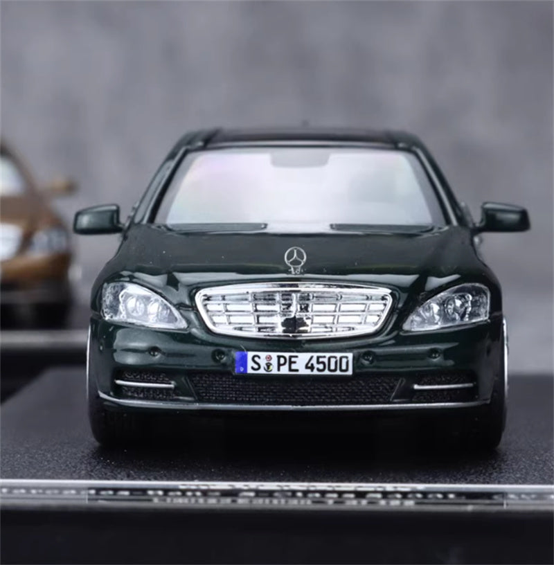 MOTORHELIX Mercedes Benz S-Class S600L W221 Green Limited Edition 499PCS ONLY 1:64 car Pre-built Model view5