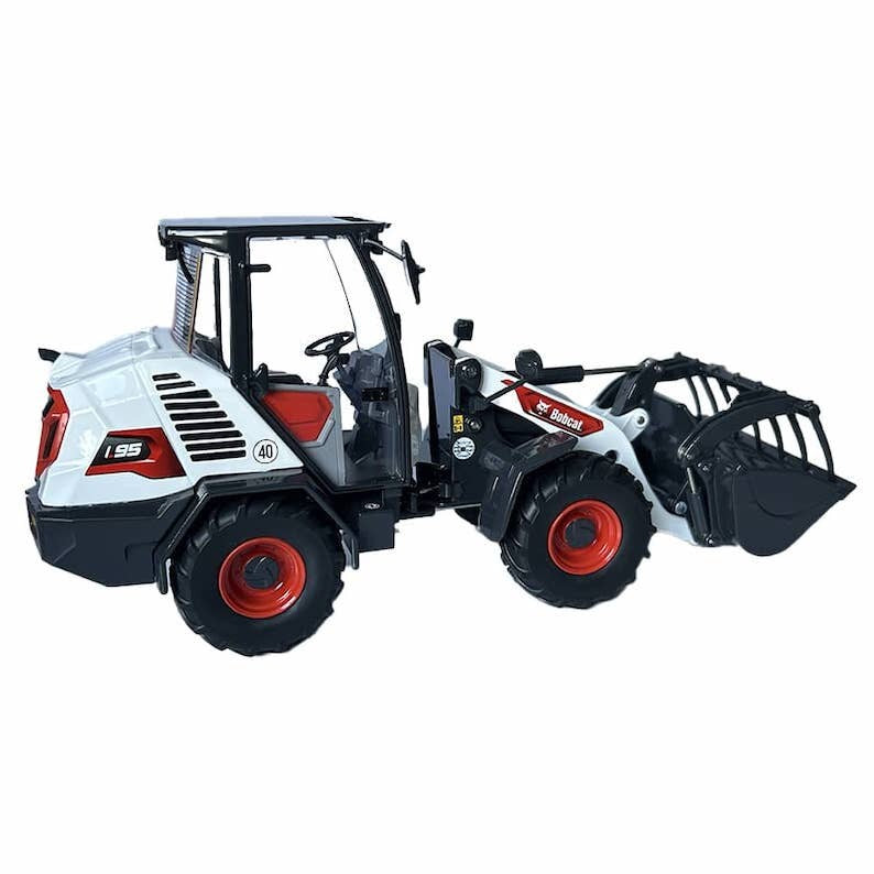 1:25   L95 Bobcat  White Red Diecast Model