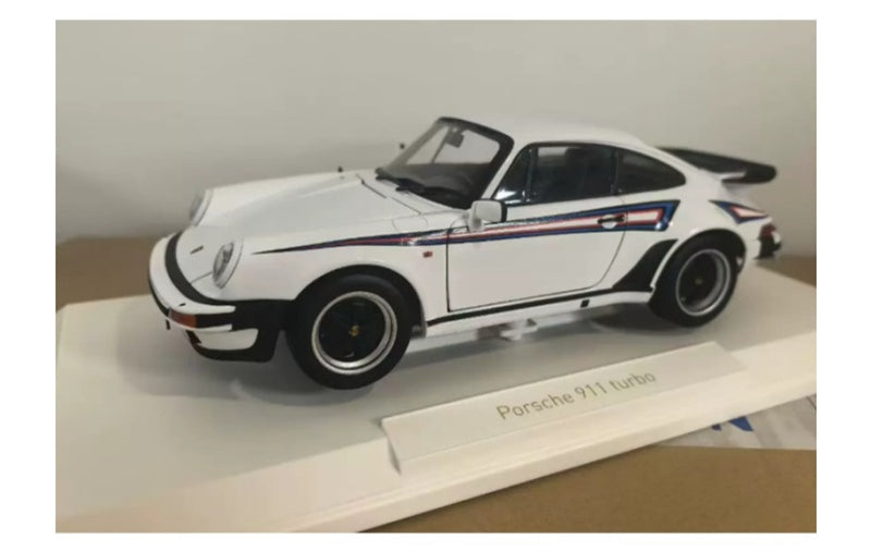 1:18 Porsche 911 Turbo 3.3  White w/ stripe NOREV  DIECAST Model