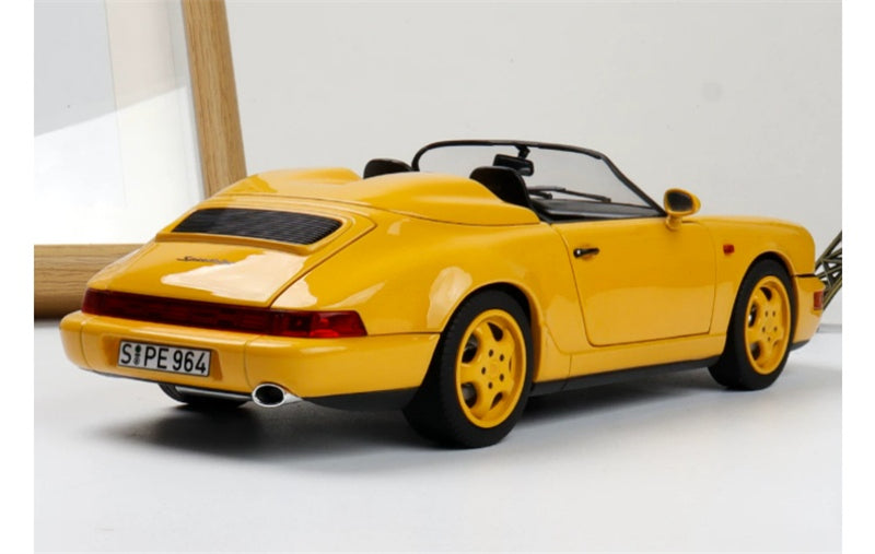 1:18 Porsche 911 964 Speedster  Yellow Duck Tail NOREV convertible version DIECAST Model
