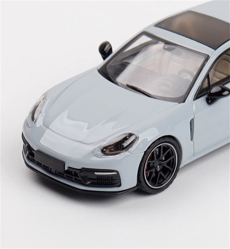 1:64 Porsche Panamera Sport Turismo Travel version Limited Edition 499pcs ONLY  Sky Gray Ghost Player DIECAST Model