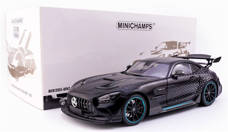 MINICHAMPS Mercedes AMG GT Black Series 2021 Starry Black Coating Limited Edition 400PCS ONLY 1:18 Car Pre-built Model view11