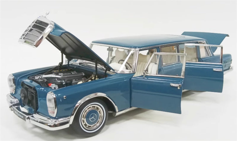 NZG Mercedes Benz S600 Pullman W100 Metal Blue 1:18 Car Pre-built Model