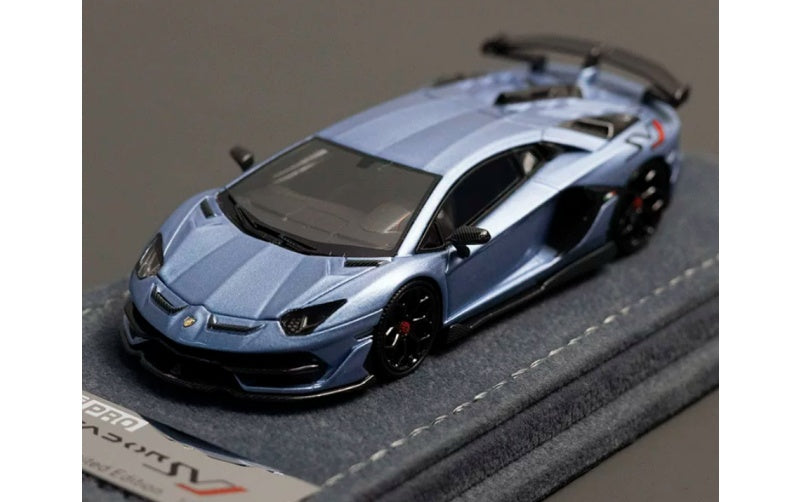 1:64 Lamborghini Aventador SVJ LP770-4 Sky Blue Grade Pro Limited 199 pcs Resin Car Model