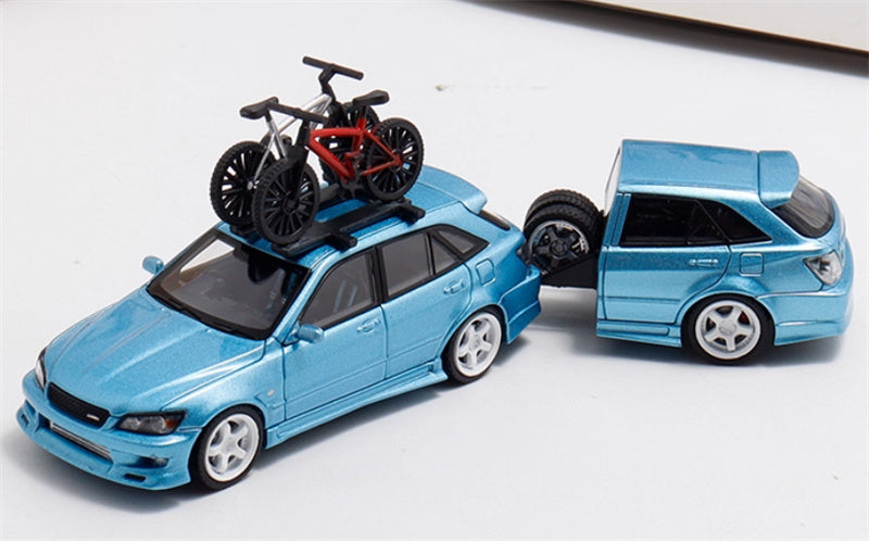 Mortal TOYOTA ALTEZZA GITA IS200 Exhibition HEC Limited Ice Blue - Set Limited Edition 1:64 Car Pre-built Model view6