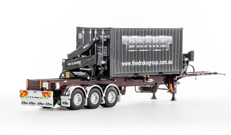 Drake O’Phee BoxLoader  Vintage Container trailer Burgundy 1/50 DIECAST Truck