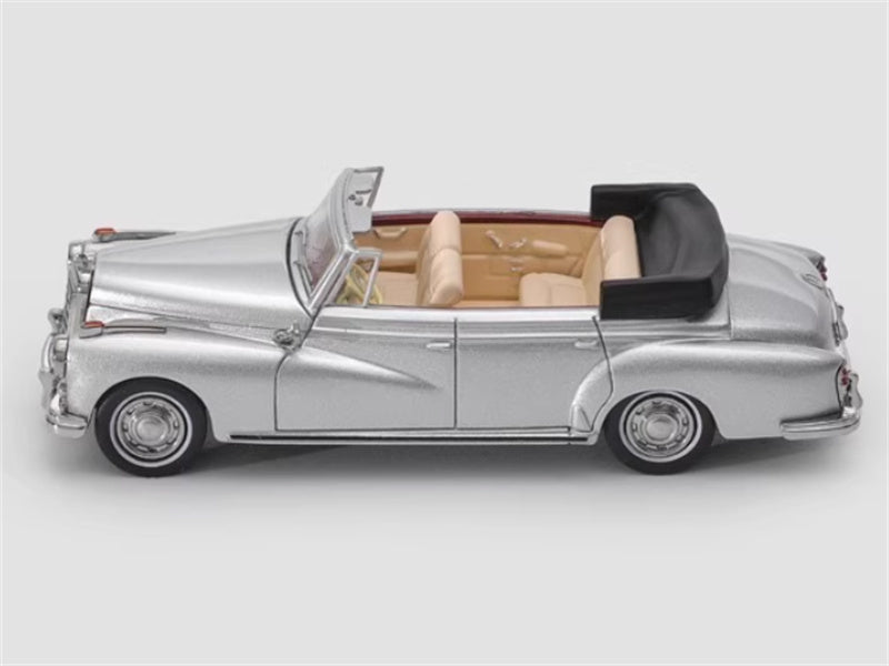 Mortal Mercedes Benz TYP 300D Cabriolet W189 Limited Edition 499PCS ONLY silver 1:64 Car Pre-built Model view3