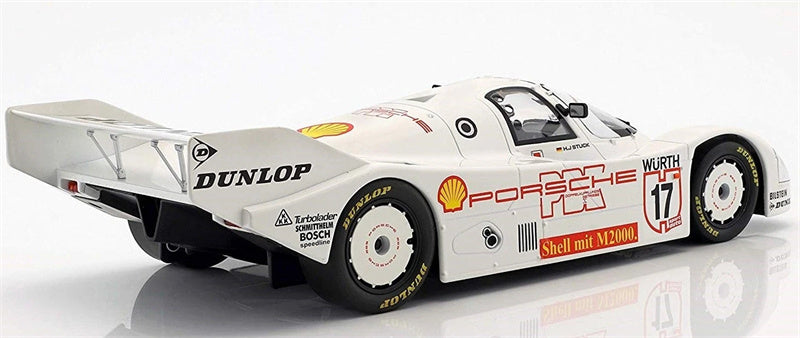 NOREV Porsche 962C Winner Supercup Nurburgring racing 1987 #17 H.J.Stuck Shell Dunlop Bilstein Wurth Turbolader Schmithelm Bosch speedline 1:18 Car Pre-built Model view4