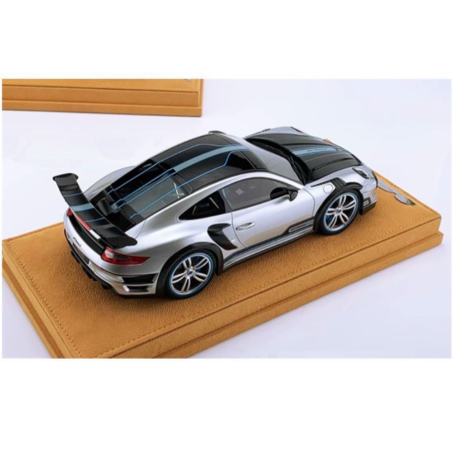 AutoBarn TechArt Porsche 911GTS Silver Limited Edition 1:18 DIECAST Car