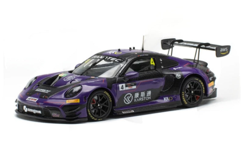 1:43 Porsche 911 GT3R KiloWorks GTWC #4 Asia Champion Diecast Model view1