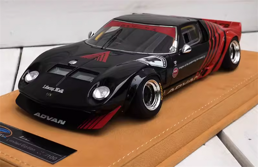 Lamborghini miura Vintage car black 1/18car Pre-a Model