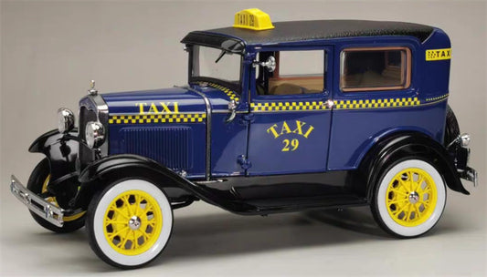 Sun Star 1931 Ford A Tudor TAXI dark blue 1:18 Car Pre-built Model view1