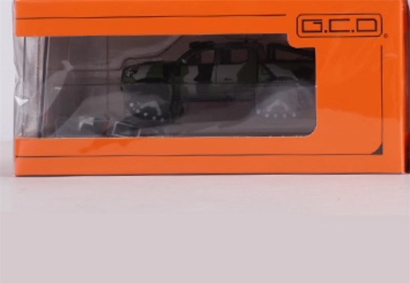 GCD Toyota Tacoma Snow Edition with tank track Green Camo LHD 1:64 Truck Pre-built Model view8