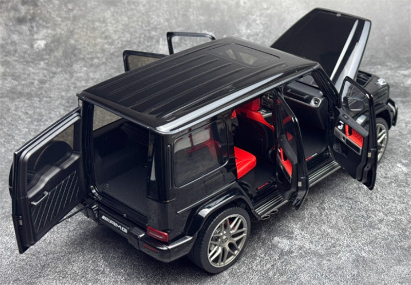 Almost Real Mercedes Benz G63 AMG 2022 55th Anniversary Commemoration Limited Edition 1008PCS ONLY Black - red interior 1:18 Car Pre-built Model view7