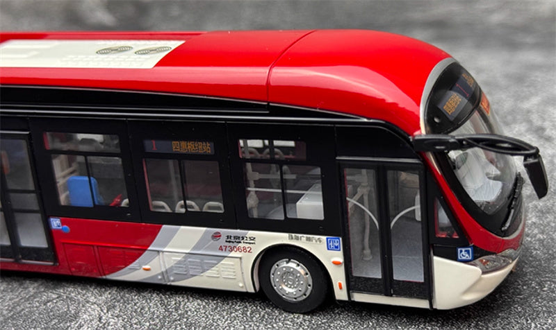 Beijing Public Transport Xiaohongyu 1 Road Yinlong articulated bus New Pioneer Edition 1:64 Bus Pre-built Model view2