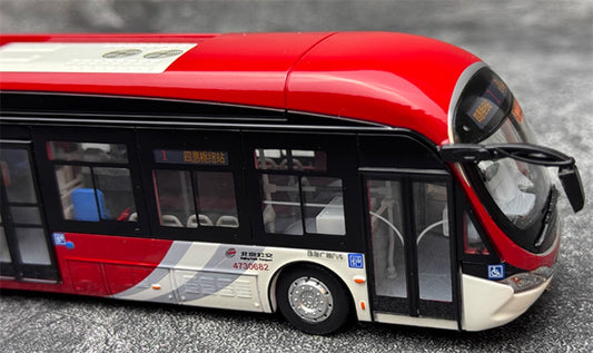 Beijing Public Transport Xiaohongyu 1 Road Yinlong articulated bus New Pioneer Edition 1:64 Bus Pre-built Model view2