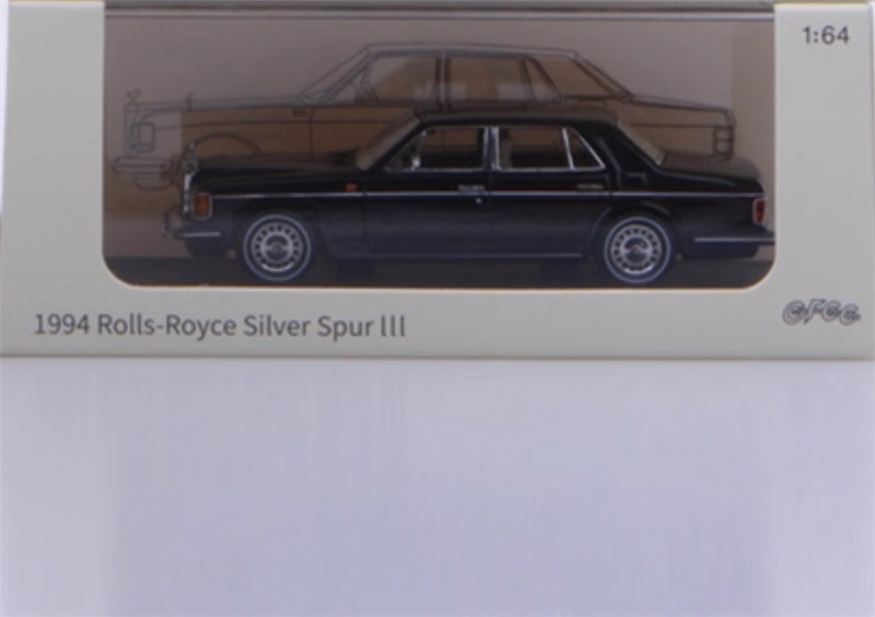 GFCC 1994 Rolls Royce Silver Spur III BLACK White waistline Limited Edition LHD 1:64 car Pre-built Model view8