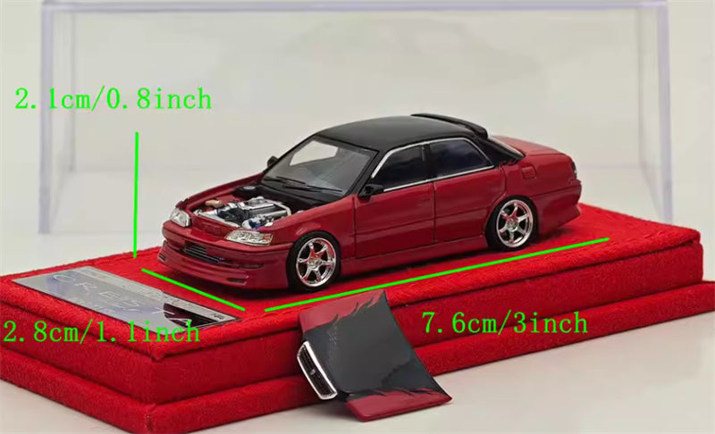 1:64 Toyota Cresta Pearl Red Mortal Model Limited Edition 1199PCS ONLY DIECAST Civil Car Model
