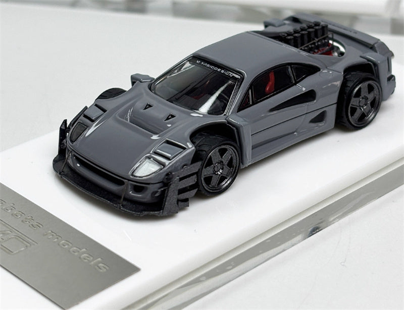 Autobots Models Ferrari F40 Yasid sports car Explosive redesign grey 1:64 Car Pre-built Model view1