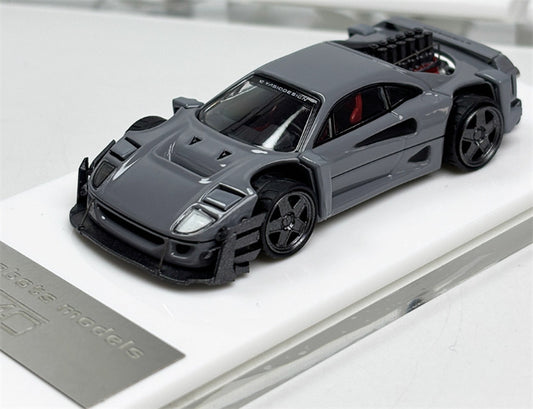 Autobots Models Ferrari F40 Yasid sports car Explosive redesign grey 1:64 Car Pre-built Model view1