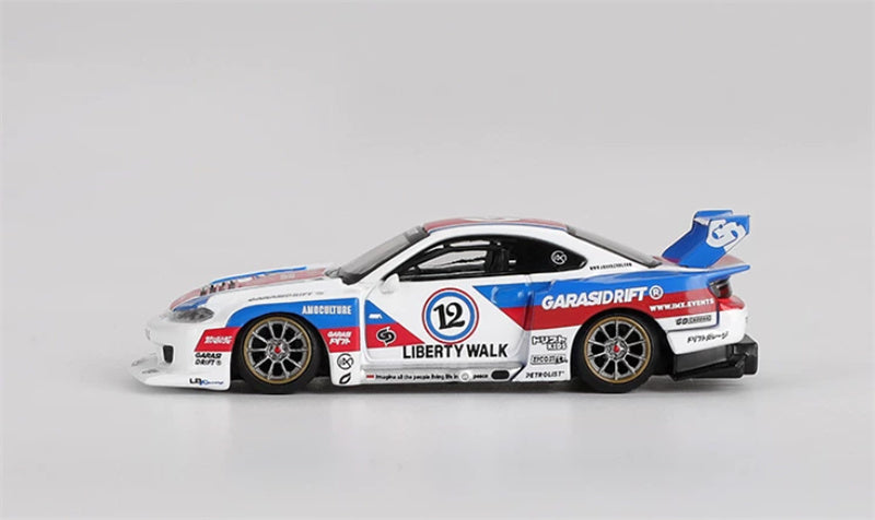 1:64 Nissan S15 Silvia LB-Super Silhouette Garasidrift x LBWK 2025 MINIGT DIECAST Model