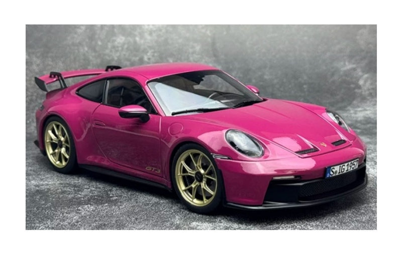1:18 Porsche 911 992 GT3 RS  Rose Red - Golden Wheel NOREV  DIECAST Model