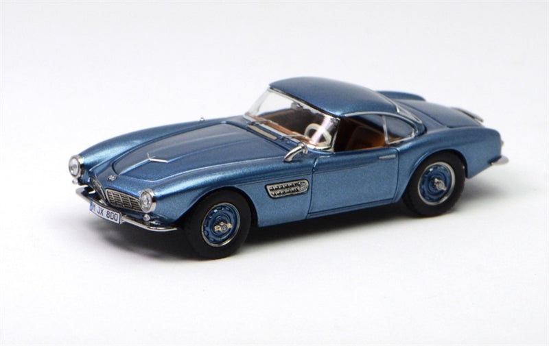 GFCC BMW 507 Roadster Retro Car 1957 Ice Blue Convertible hardtop 1:64 car Pre-built Model view1