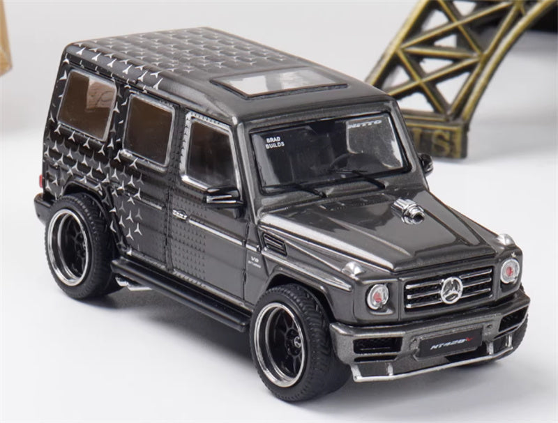 LeManFang Mercedes Benz G63 spare tire modification Starry Grey 1:64 Truck Pre-built Model view1