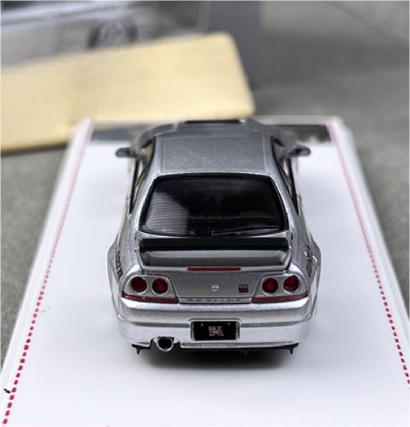 Focal Horizon Nissan GT-R R33 400R Silver Limited Edition 999PCS ONLY 1:64 Car Pre-built Model view6