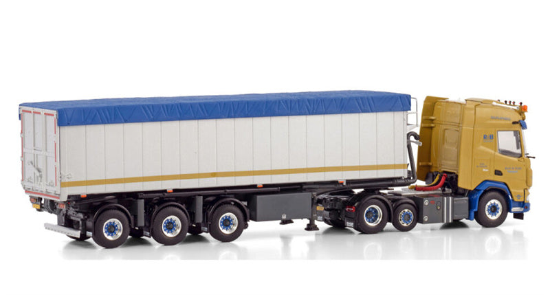 WSI  DAF XF SH WITH SKY LIGHTS 6X2 MIDLIFT AXLE TIPPER VOLUME TRAILER - 3 AXLE Rene de Bruijn 1:50 Truck Pre-built Model