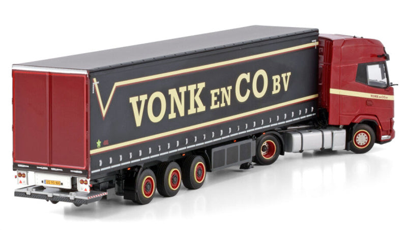 WSI DAF XG+ 4X2 CURTAINSIDE TRAILER - 3 AXLE Vonk EN Co BV 1:50 Truck Pre-built Model