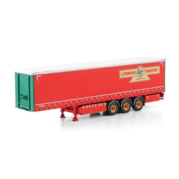 1:50 LEMMENS 3 AXLE CURTAINSIDE WSI Red DIECAST Model