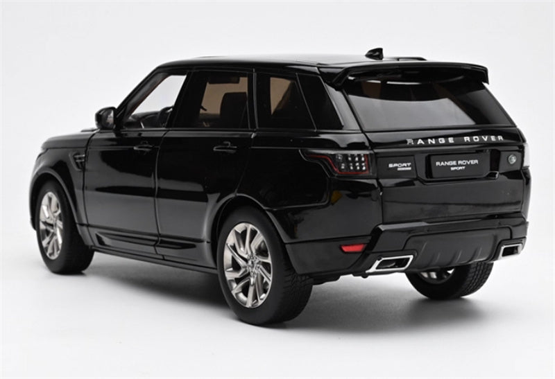 WHELART Range Rover Sport 2018 black - Silver wheels 1:18 Car Pre-built Model view7