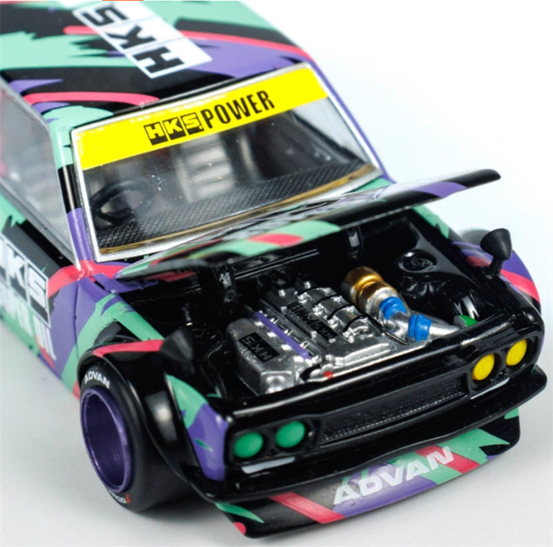 KaidoHouse x MiniGT Datsun Kaido 510 Wagon HKS V1 color box packaging 1:64 Car Pre-built Model view7