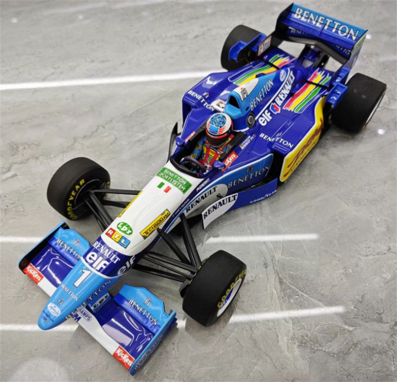 MINICHAMPS Benetton Renault B195 Michael Winner French GP 1995 Limited Edition 1:18 Car Pre-built Model view7