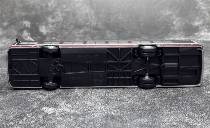 Beijing Public Transport Foton Ouhui BJ6123C7BDC-2 408 Route Bus burgundy 1:64 Bus Pre-built Model view4