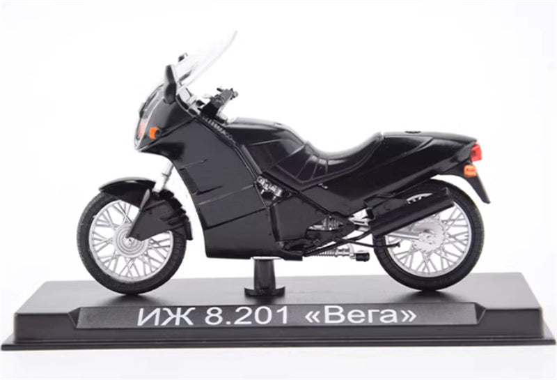 Modimio Soviet IZH8.201-02 VEGA Escort Motorcycle Black motorcycle Pre-built Airliner Model Display view3