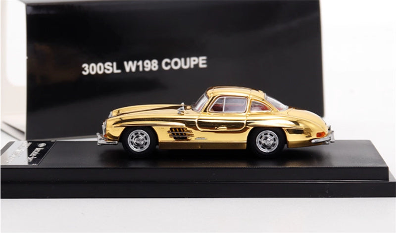 SEEKER Mercedes Benz 300SL first generation W198 COUPE Hardtop version gold plating 1:64 Car Pre-built Model view3