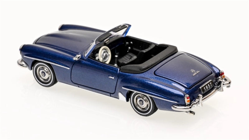 GFCC Mercedes Benz 190SL Convertible Luxury Classic Car Blue 1957 Soft top 1:64 car Pre-built Model view3