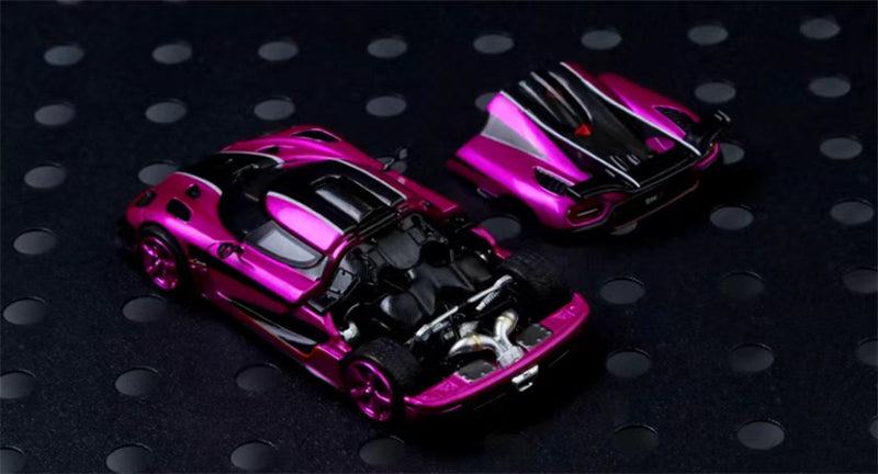 TIMETOP Koenigsegg One: 1 Open Lid Gift Box Edition Rose Red Limited Edition 999PCS ONLY 1:64 Car Pre-built Model view3