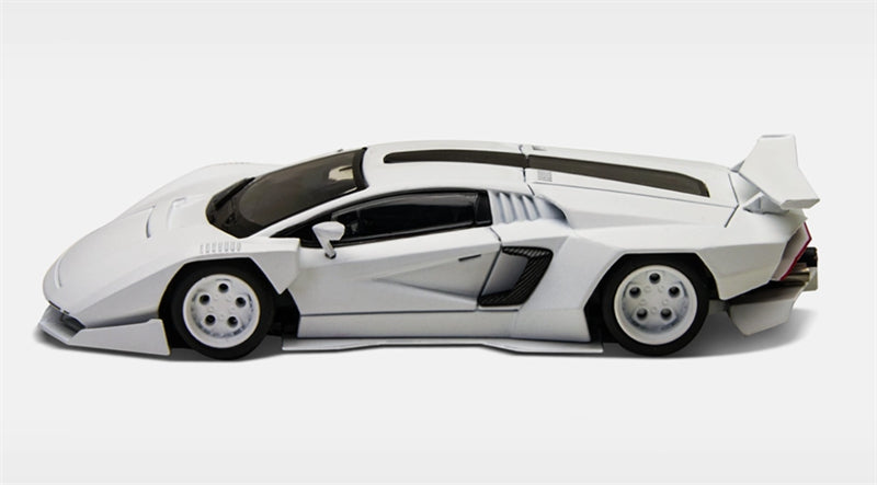 TIMEMICRO Lamborghini Countach Modified White PSC Design 1:64 Car Pre-built Model view5
