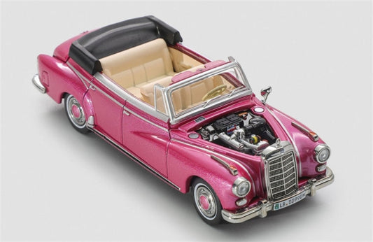 Mortal Model Mercedes Benz TYP 300D Cabriolet W189 Pink Limited Edition 799PCS ONLY LHD 1:64 car Pre-built Model view1